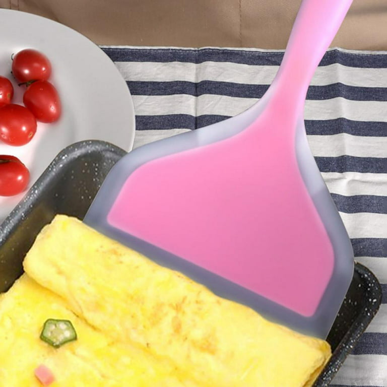 Silicone Turner Spatula,the Perfect Pancake Flipper, Egg Turner, and Omelet Spatula,Heat Resistant Rubber Spatula Wide to Easily Handle Large Food