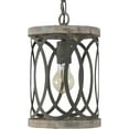 thumbnail image 5 of 1-Light Farmhouse Pendant Light for Kitchen Island Rustic Wood Chandelier Light Fixture for Dining Room Entryway Foyer, 5 of 7