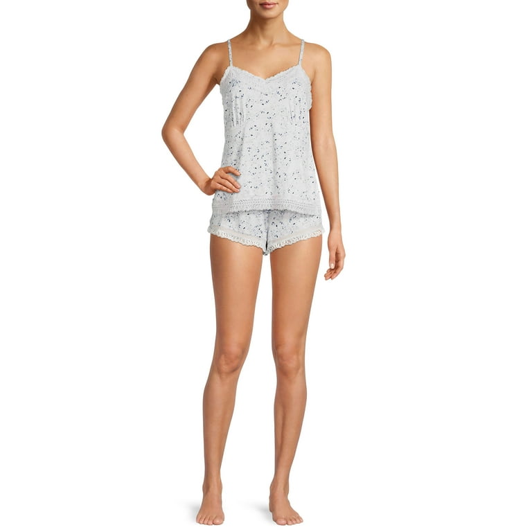 Jessica Simpson Women's and Women's Plus Cami and Shorts, 2-Piece Sleep Set  