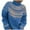 Blue, variant on shpwfbe womens sweaters women loose high collar printing outwear splicing long sleeves sweater knitted tops