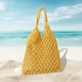 thumbnail image 5 of Hand-woven Soft Cotton Large Straw Shoulder Bag Boho Straw Handle Tote Retro Summer Beach Bag Rattan Handbag, 5 of 7