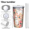 thumbnail image 4 of Shih Tzu Dog and Floral 10oz Tumblers Stainless Steel Tumbler with Lid and Straw,Vacuum Insulated Double Wall Travel Tumbler Cups with Cleaning Brush for Coffee, Tea, 4 of 4