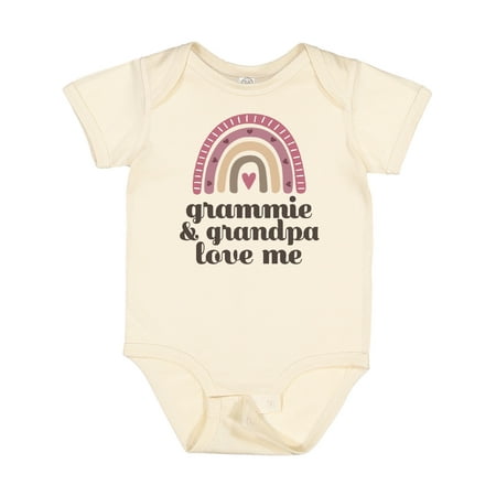 

Inktastic Grammie and Grandpa Love Me Rainbow Gift Baby Girl Bodysuit