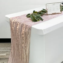 Your Chair Covers - 14 x 108 Inch Crinkle Taffeta Table Runner Blush