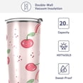 thumbnail image 4 of SKYSONIC Doodle Cherry and Rainbow 20 oz Stainless Steel Insulated Mug, Double Vacuum Insulated Travel Mug with Lid and Straw, 4 of 7