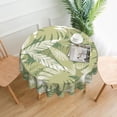thumbnail image 2 of ZNDUO Green Tropical Silhouette Pattern Round Tablecloth, Anti-fouling and Anti-wrinkle Washable Polyester Table Cloth, 60 inch, 2 of 8