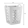 thumbnail image 5 of Mainstays 1.5 Bushel Flexible Plastic Laundry Hamper, Clear, Set of 3, 5 of 5