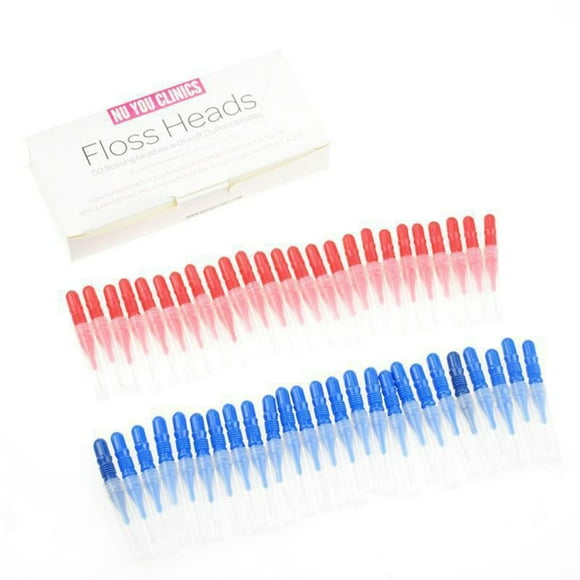 serony 50 Pieces Hygiene Interdental Brush Tooth Floss Sticks Head Soft Stainless Steel Removes Health Toothpick Household Supplies Red,50Pcs/Box 11*6*2cm