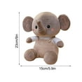 thumbnail image 4 of up to 60% off oefntac Elephant Doll Christmas Gifts 9 Inch Brown Little Elephant Stuffed Animal Plushie Toy Rompers Elephant Baby Throw Pillow Stuffed Toy Simulation Elephant Doll, 4 of 4