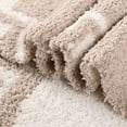 thumbnail image 7 of Junovo Checkered Throw Blanket for Couch Soft Cozy Fluffy Blanket,50"x60",Khaki-Lantern, 7 of 7