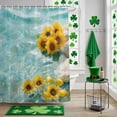 thumbnail image 5 of Country Summer Shower Curtain Set with Hooks, Watercolor Lake Lemon Sunflower Waterproof Fabric Bathroom Curtains Decor Home Accessories,72 X 84 Inch Extra Long, 5 of 9