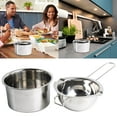 thumbnail image 2 of Qyaukm 2-Piece Stainless Steel Double Boiler Pot, Chocolate & Wax Melting Pot with Ergonomic Handle for Safe Heating, 2 of 9