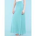 thumbnail image 4 of Made by Johnny Women's Fold-Over Maxi Skirt S AQUA, 4 of 6