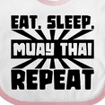 thumbnail image 4 of Inktastic Eat, Sleep, Muay Thai, Repeat Boys or Girls Baby Bib, 4 of 4