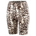 thumbnail image 2 of A2Y Women's Brushed Microfiber Snakeskin Print Biker Shorts Tan Brown2 2XL, 2 of 3