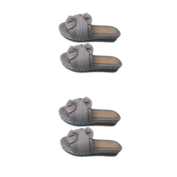 Sonducket Zapatos de plataforma Planos con Bowknot Sandalias de playa Sandalias anchas casuales Moda femenina Diapositivas Calzado para Type2 NO2