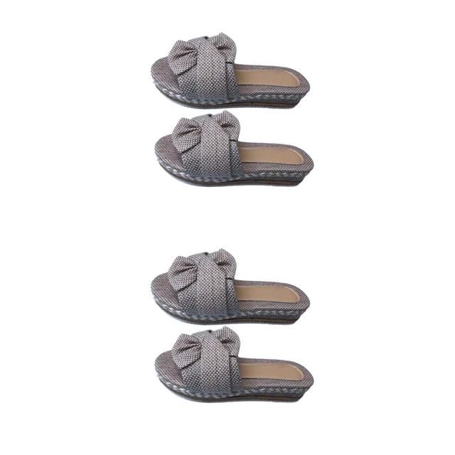Sonducket Zapatos de plataforma Planos con Bowknot Sandalias de playa Sandalias anchas casuales Moda femenina Diapositivas Calzado para Type2 NO2