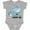 AC-Heather Grey, variant on My Grandad Loves Me with Cute Sharks Boys or Girls Baby Bodysuit