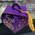 thumbnail image 2 of Graduation Cap Gift Box 10Pcs Purple A, [2025 Graduation Season] Hat Candy Box | Creative Bronzing Doctor Hat Box | Graduation Back | Souvenir | Customized Greeting Card + Rafite, 10Pcs Box, 2 of 4