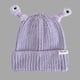 thumbnail image 3 of Gorro de punto con diseño de monstruo brillante y divertido para niños, gorro de punto duradero para correr. Púrpura, 3 of 9