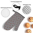 thumbnail image 3 of Daiia Ladybugs on Black and White Striped Pattern Oven Mitts and Pot Holders 4 pcs Set,High Heat Resistant 500 Degree Extra Thicken Long Kitchen Cotton Oven Glove, 3 of 6