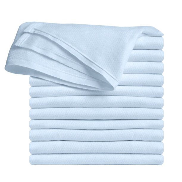 Clips N Grips? Birdseye Flatfold Cloth Diapers, Blue, 12 Count