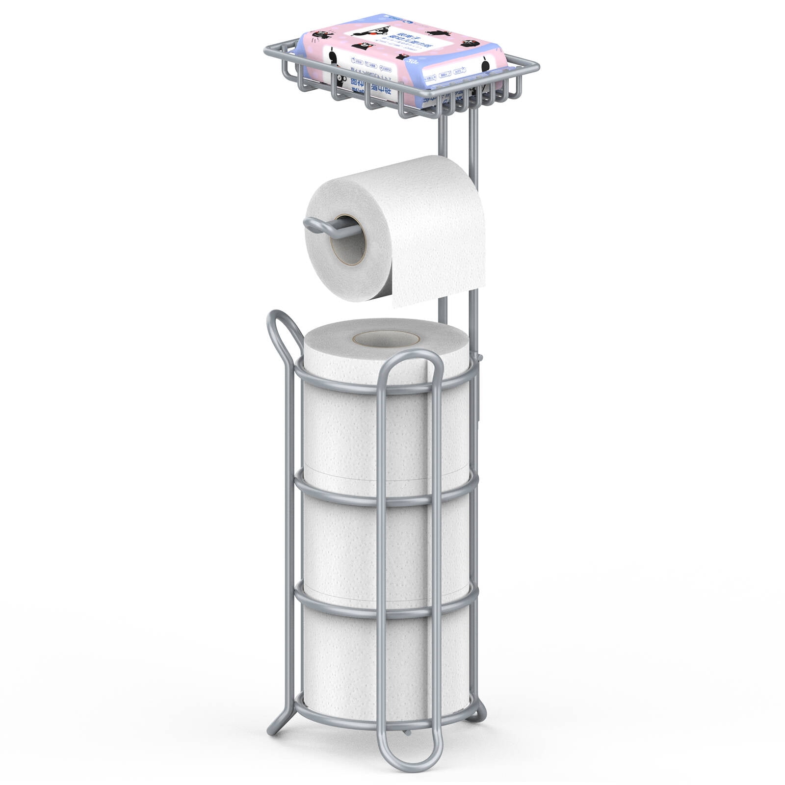 Heioov upgraded toilet paper holder stand for bathroom, holds 3