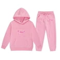thumbnail image 4 of Girls Outfit Sets Toddler Boy Girl Long Sleeve St.Pt'S Day Clover Print Warm Hoodie Sweatpant Kids Outfits Sweat Suit,2-13Y, 4 of 4