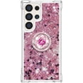 thumbnail image 7 of Liquid Quicksand Case for Samsung Galaxy S25 Ultra (Not S25) with Diamond Kickstand, Luxury Fun Glitter Sparkle Flowing Clear Bling Cover Case for Samsung Galaxy S25 Ultra. -Pink, 7 of 7