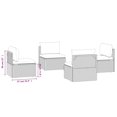 thumbnail image 4 of vidaXL Garden Middle Sofas 4 pcs Grey 57x57x56 cm Poly Rattan, 4 of 5