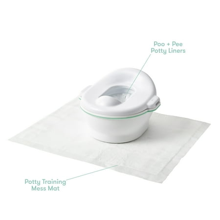 Frida Baby Potty Cleanup Essentials | Leak-Proof Potty Liners and Disposable Floor Pads For Potty Training