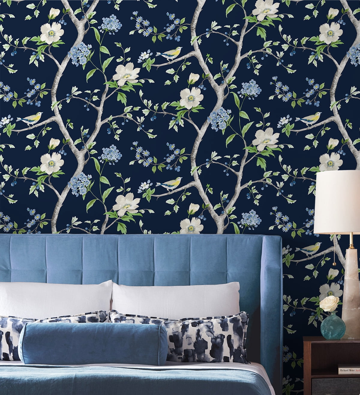 Lillian August Floral Trail Peel and Stick Wallpaper