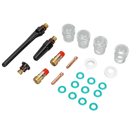 

23Pcs TIG Welding Accessory Glass Cup Gasket Washer Gas Lnes Tool Set Kit for WP17/18/26