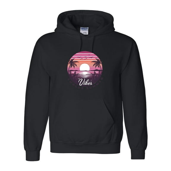 Endless Summer Vibes Retro Surfing Sunset Beach Graphic Print Hoodie, for men & women, up to size 5XL