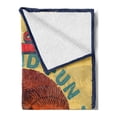 thumbnail image 2 of Florida Soft Flannel Fleece Throw Blanket, Sunshine and Fun Time Paradise City Dreaming of Summer Travel Trip Theme Vintage, Cozy Plush for Indoor and Outdoor Use, 50" x 70", Multicolor, by Ambesonne, 2 of 5