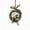 D, variant on Lilixerw Christmas Carousel Horse Ornament Round Medallion Gold Rope Border Red Green Background White Horse Red Bow Brown Ribbon for Decoration
