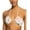 Bright White Subtly Salty Flat, variant on Womens Juniors Floral Print Nylon Bikini Swim top