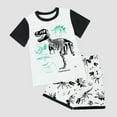 thumbnail image 3 of Xudanell Toddler Boys Outfit Sets Summer 2 Piece Cotton Dinosaur Shirts and Shorts Set Multicolor, 3 of 4