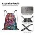 thumbnail image 5 of Drawstring Backpack - Color Shiny Splash Proof Small Drawstring Gym Bag for Women Men, Cinch Sports String Bag Backpack for Travel Swimming Beach, 5 of 8