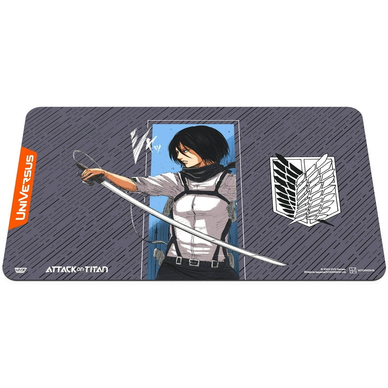 UniVersus Attack on Titan: Battle for Humanity - Mikasa Ackerman Playmat - 24 x 14 Neoprene Mat, Tabletop Card Game Accessory, UVS Games, Licensed UniVersus Attack on Titan: Battle for Humanity - Mikasa Ackerman Playmat - 24 x 14 Neoprene Mat, Tabletop Card Game Accessory, UVS Games, Licensed