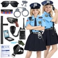 thumbnail image 1 of Disfraz de policía Luucio Police Officer para niñas de 3 a 12 años, 1 of 8