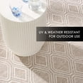 thumbnail image 6 of NICOLE MILLER NEW YORK Corin Diamond Indoor Outdoor Area Rug, UV Fade Resistant, Low Pile, Taupe/Cream, 7'10"x10'2", 6 of 7