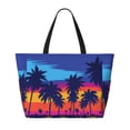 thumbnail image 2 of Fotbe Beach with Palm Trees Bolsa de Viaje para Playa - Resistente al Agua, Bolsa Tote de Gran Capacidad y Ligera con 7 Bolsillos para Mujeres y Hombres, 2 of 7