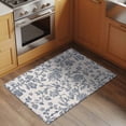 thumbnail image 3 of Blue Floral Large Area Rugs for Bedroom Living Room, Soft Non Slip Carpet Bedside Rug, Farmhouse Vintage Flower Leaf Botanical Rectangular Floor Cover Kitchen Accent Rug 2'x3' for Dining Room/Office, 3 of 9