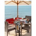 thumbnail image 2 of Outdoor Tablecloth with Umbrella Hole and Zipper, Red Christmas Square Table Cloth 60x60 Inch Waterproof Tablecloth, Snowman Pine Tree Animals Winter Snowflake Picnic Table Cover for Patio Camping, 2 of 7