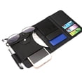 thumbnail image 6 of PU Leather Sun Visor Storage Case Car Card Organizer Vehicle Storage Pouch for Sunglasses Zipper Type, 6 of 10