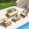 thumbnail image 2 of Fundas de almohada con estampado de hojas tropicales, tela de mezcla de lino duradera para decoración de sofás y muebles de exterior, diseño de cremallera oculta, lavable con agua fría, 45 x 45 cm,, 2 of 5