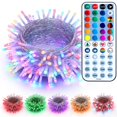 thumbnail image 1 of Luces navideñas Brizled RGB de 66 pies y 200 LED con control remoto a prueba de agua, 1 of 8