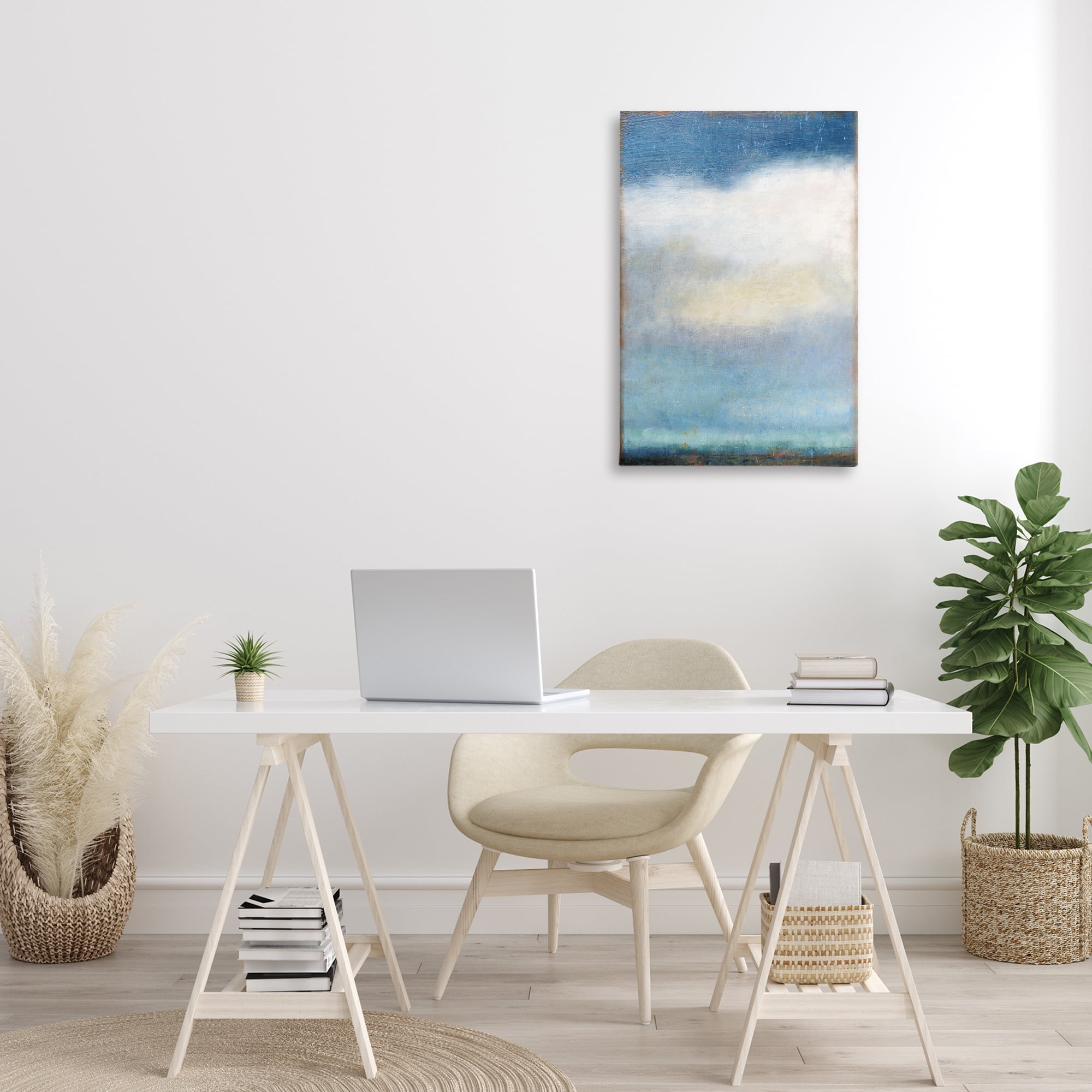 Stupell Industries Rustic Clouds Landscape Landscape Painting Gallery Wrapped Canvas Art Print Wall Art, 20 x 30