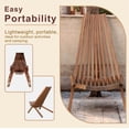 thumbnail image 3 of Abrihome Garden Natural Folding Wood Chair, 3 of 9